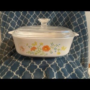 Vintage wildflower pattern Corning Ware